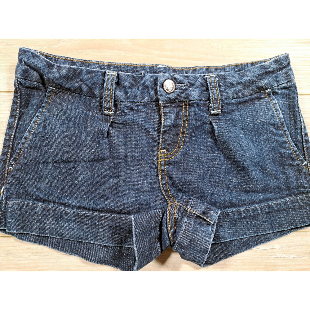 American Rag Cie Womens Denim Shorts Cuffed Low Rise Stretch Size 0